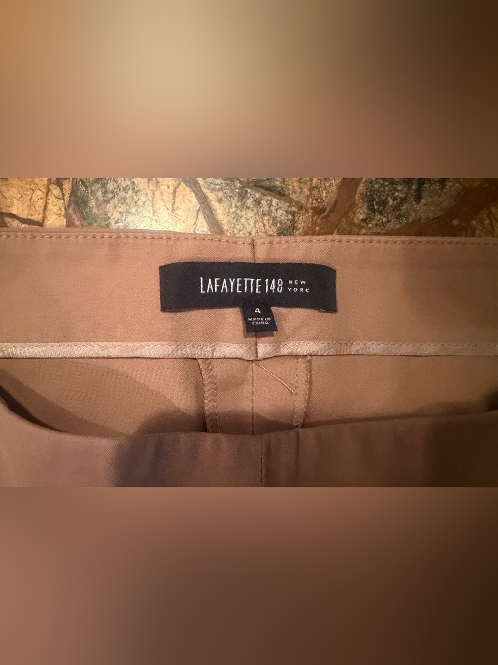 Lafayette 148 New York Tan/Brown cropped cotton pants